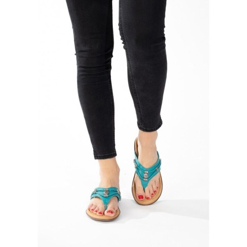 Minnetonka Silverthorne 360 Turquoise sandals flipflops Women's 11 NEW - Picture 3 of 7